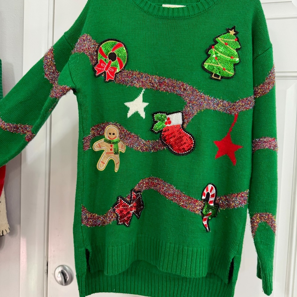 Festive Green Holiday Sweater